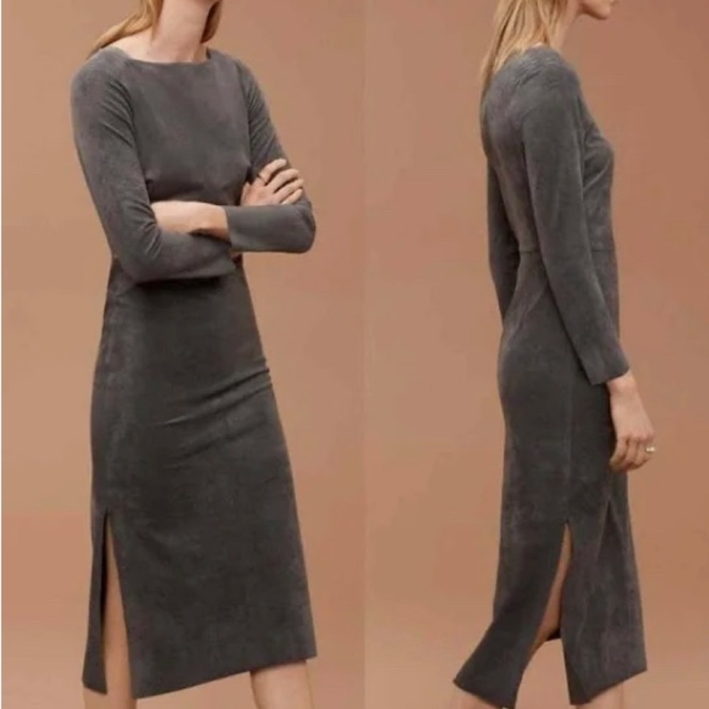 Aritzia Wilfred Free Abma Faux Suede Dress